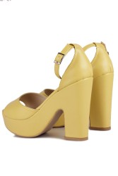 Fitbas 111098 125 Kadın Sarı Büyük & Küçük Numara Platform Ayakkabı - 3